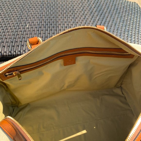 Gucci XL Travel Boston Bag w keys,lock strap,tag- Gorgeous! NEW W TAGS - Picture 12 of 15